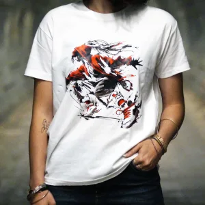 T-shirt "B-Girl" blanc Criz2nerf – porté