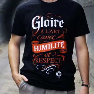 T-shirt "Gloire à l'Art" noir Criz2nerf – vue de face
