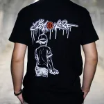 T-shirt "Graffiti" noir Criz2nerf – vue de face