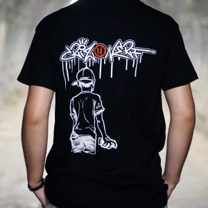 T-shirt "Graffiti" noir Criz2nerf – vue de face