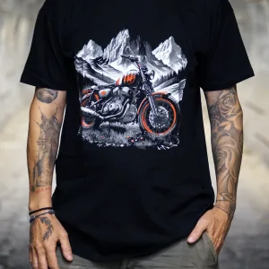 T-shirt "Moto" noir Criz2nerf – porté