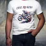 T-shirt "Ride" blanc Criz2nerf – vue de face