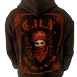 Sweat "Don't give up" noir Criz2nerf – vue de dos