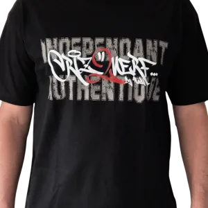 T-shirt "Redj" oversize noir Criz2nerf – vue de face