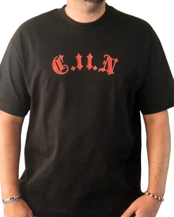 T-shirt "Don't give up" oversize noir Criz2nerf