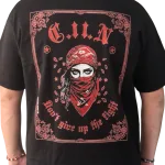 T-shirt "Don't give up" oversize noir Criz2nerf