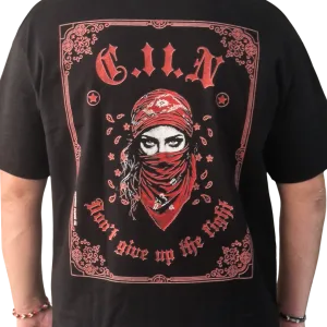 T-shirt "Don't give up" oversize noir Criz2nerf