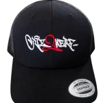 Casquette trucker noire avec logo Criz2nerf graffiti brodé blanc et rouge