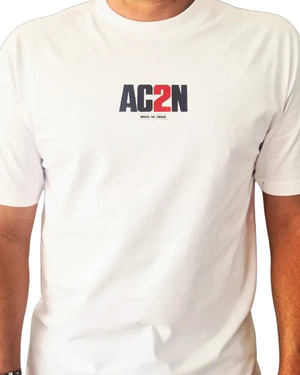 T-shirt "AC2N K7" oversize blanc Criz2nerf – vue de face