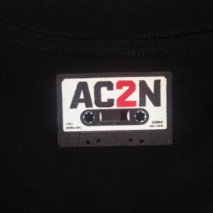 T-shirt "AC2N Vinyle" oversize noir Criz2nerf – vue de dos